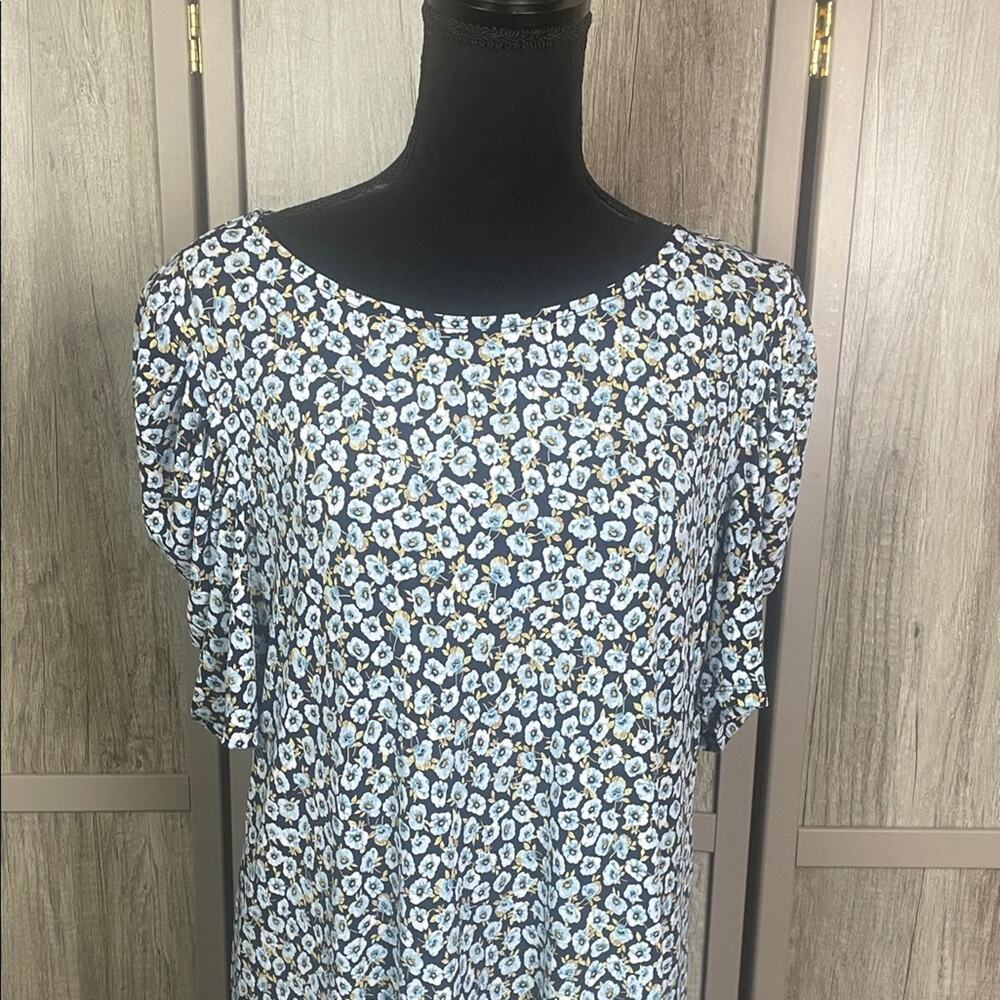 NWOT Nordstrom's CeCe Floral Ruffled Short Midi Dress Woman's L